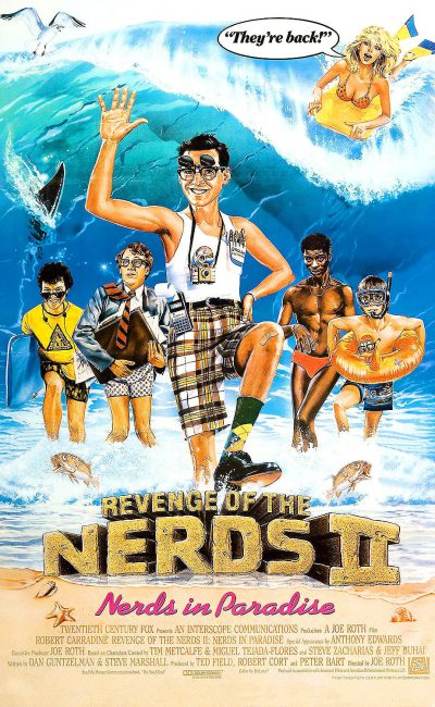 Poster for the movie "Revenge of the Nerds II: Nerds in Paradise"